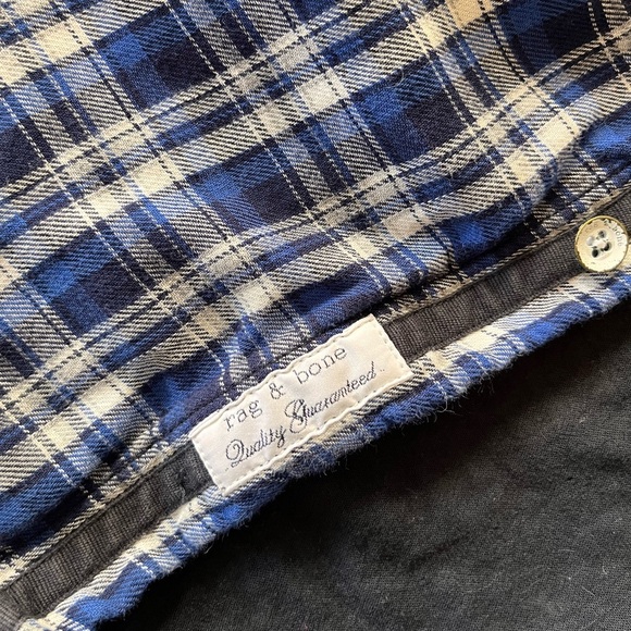 Rag & Bone Unisex Flannel Beach Shirt Shacket L - Picture 11 of 14